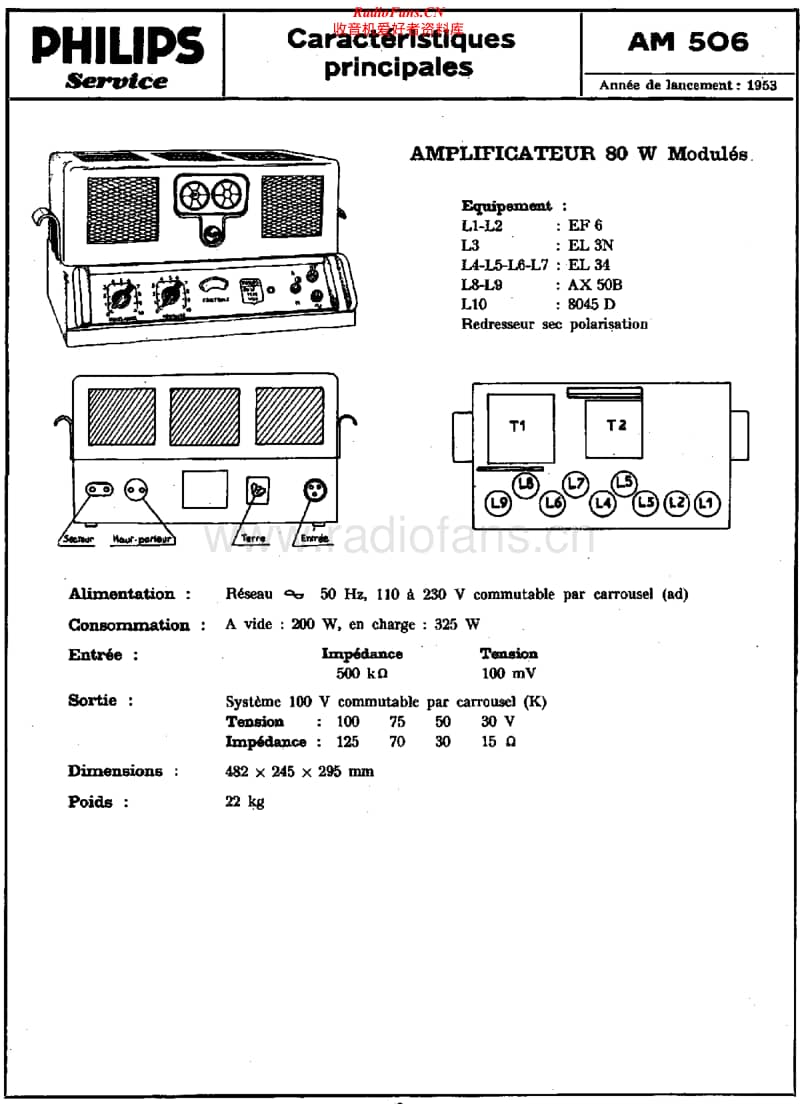 Philips-AM-506-Service-Manual电路原理图.pdf_第1页