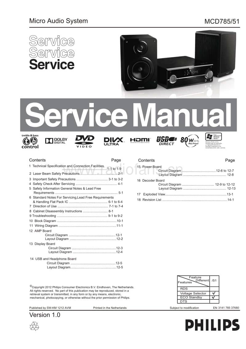 Philips-MCD-785-Service-Manual电路原理图.pdf_第1页