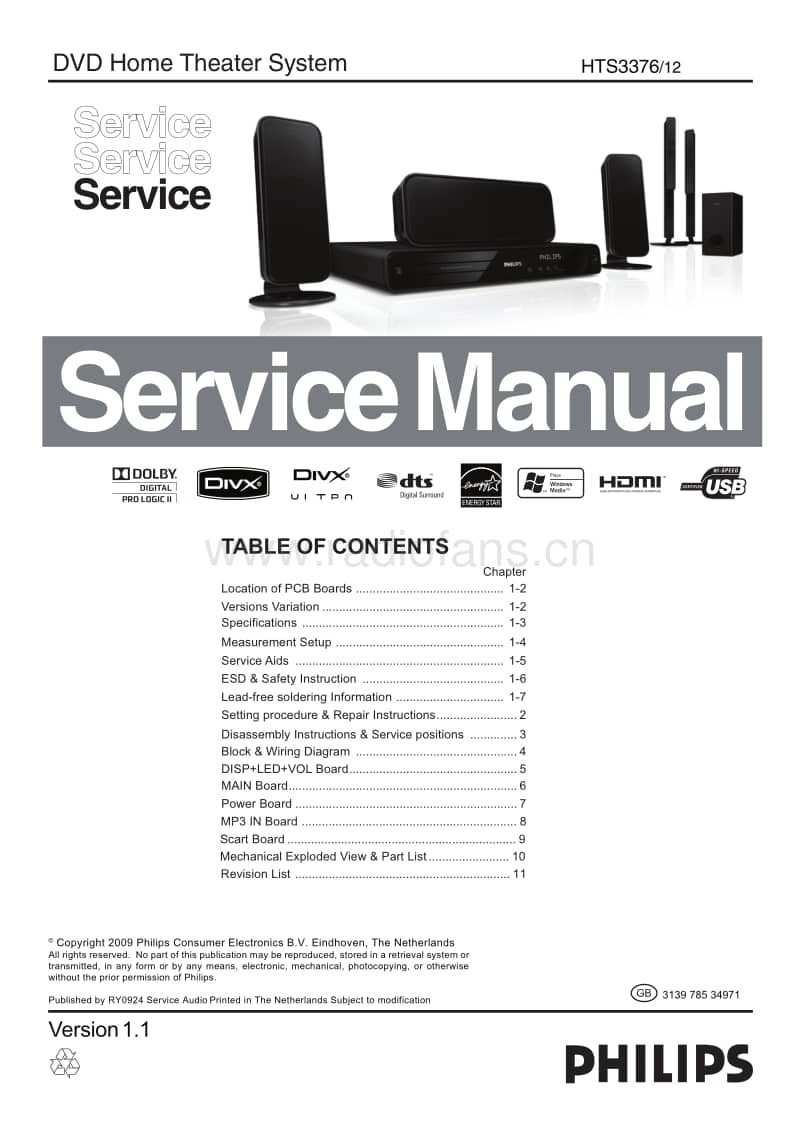 Philips-HTS-3376-Service-Manual电路原理图.pdf_第1页