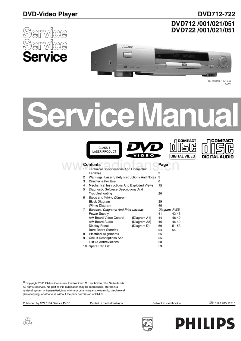Philips-DVD-712-722-Service-Manual(1)电路原理图.pdf_第1页