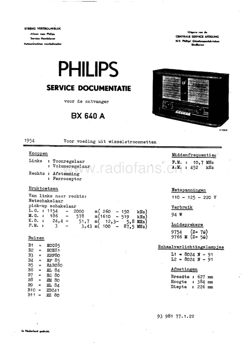 Philips-BX-640-A-Service-Manual电路原理图.pdf_第1页