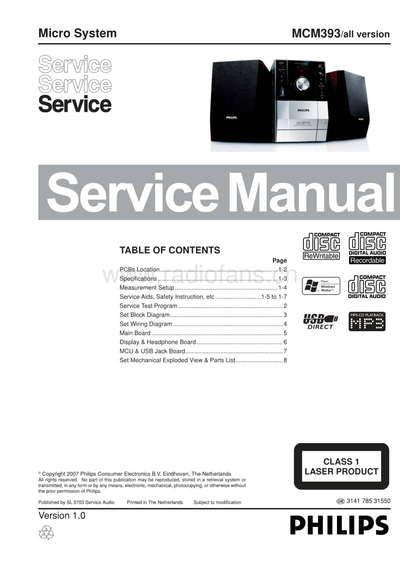 Philips-MCM-390-Service-Manual电路原理图.pdf_第1页