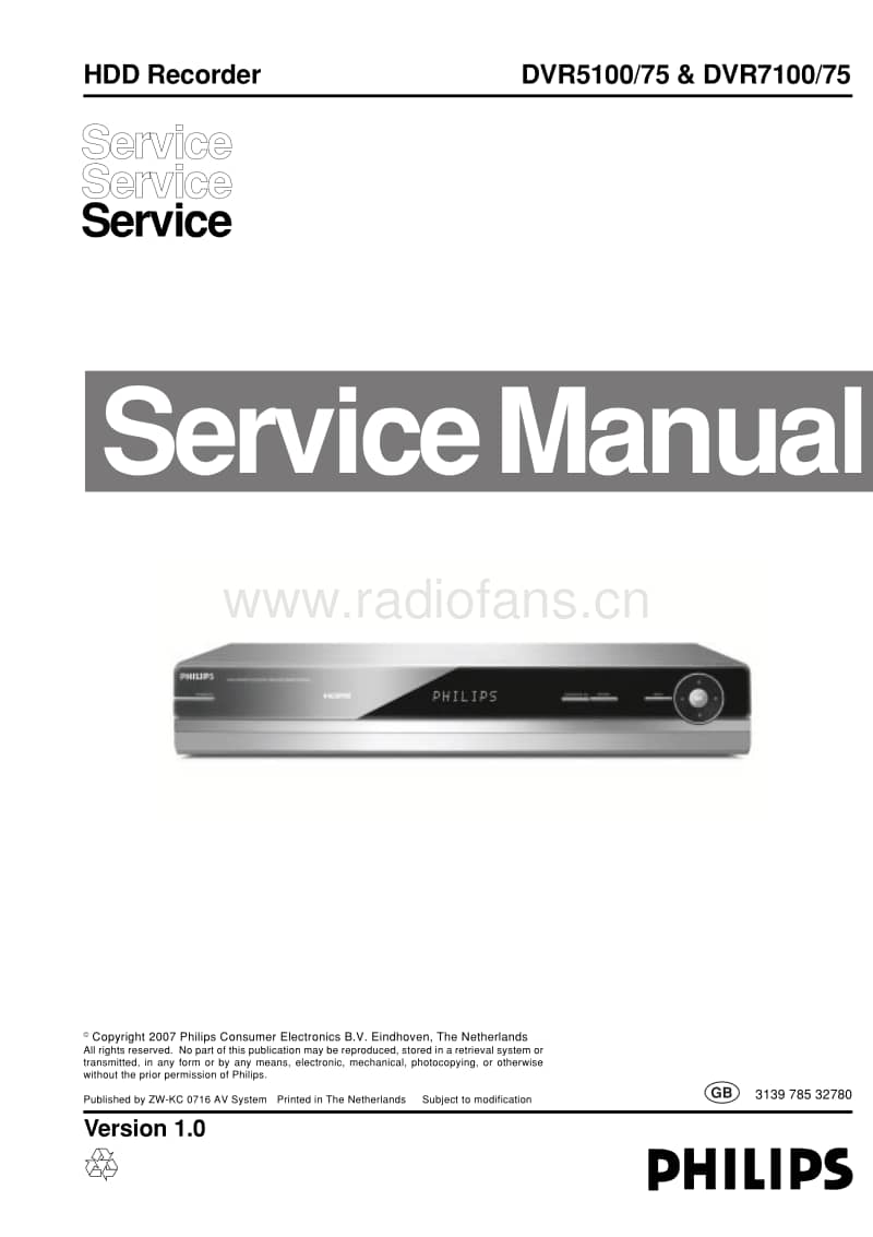 Philips-DVR-5100-Service-Manual电路原理图.pdf_第1页