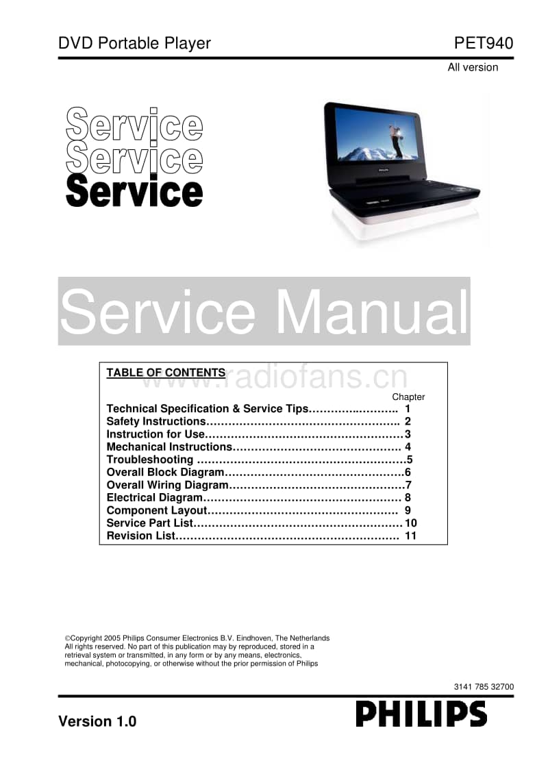 Philips-PET-940-Service-Manual电路原理图.pdf_第1页
