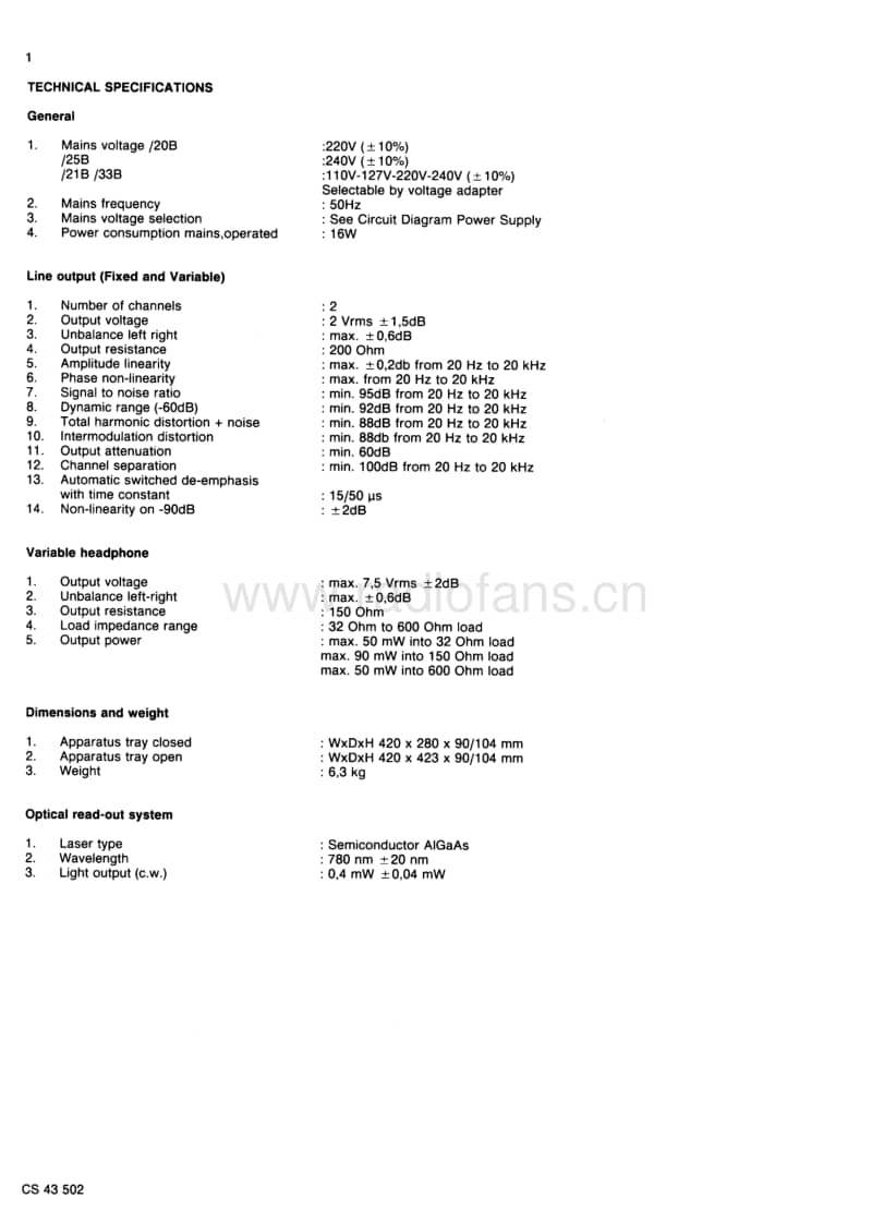 Philips-CD-850-MkII-Service-Manual电路原理图.pdf_第2页