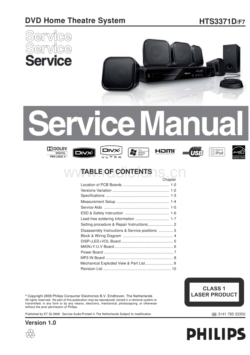 Philips-HTS-3371-D-Service-Manual电路原理图.pdf_第1页