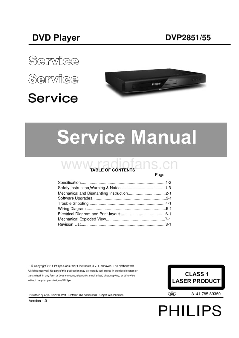 Philips-DVP-2851-Service-Manual电路原理图.pdf_第1页