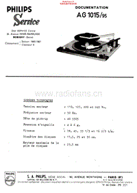 Philips-AG-1015-Service-Manual电路原理图.pdf