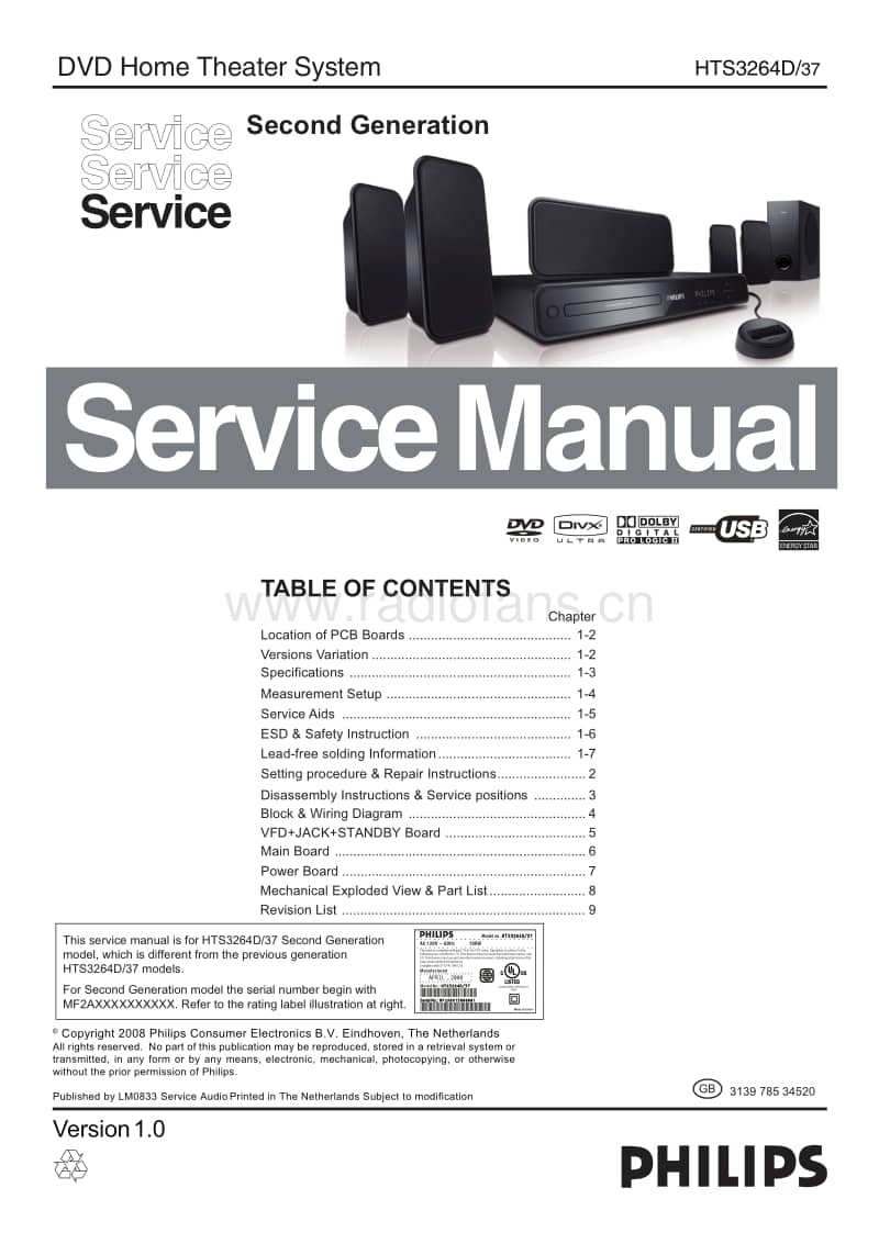 Philips-HTS-3264-D-Service-Manual电路原理图.pdf_第1页