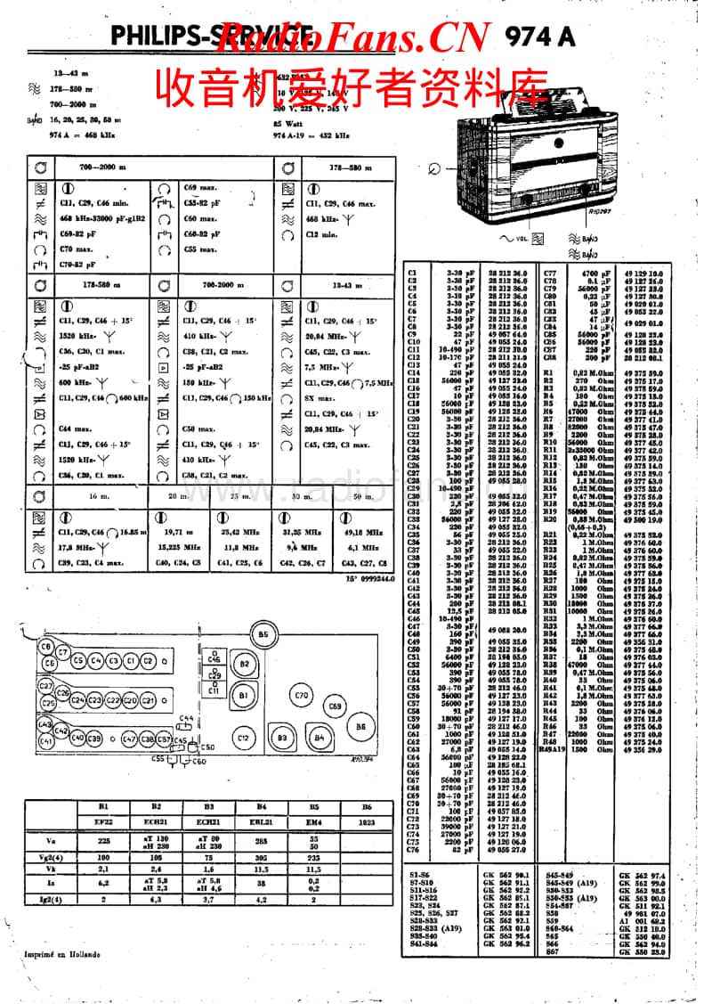 Philips-974-A-Service-Manual电路原理图.pdf_第1页