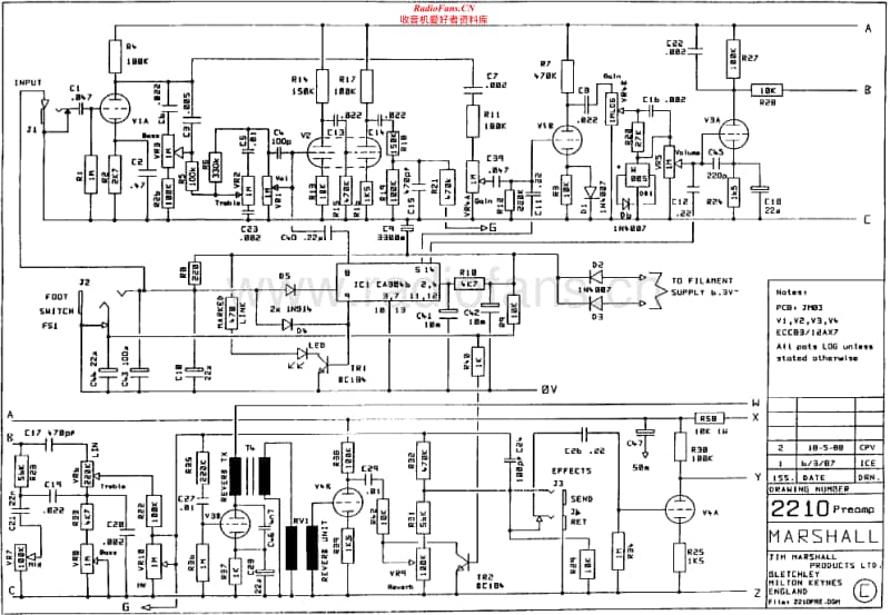Marshall-2210-Preamp-Schematic电路原理图.pdf_第1页