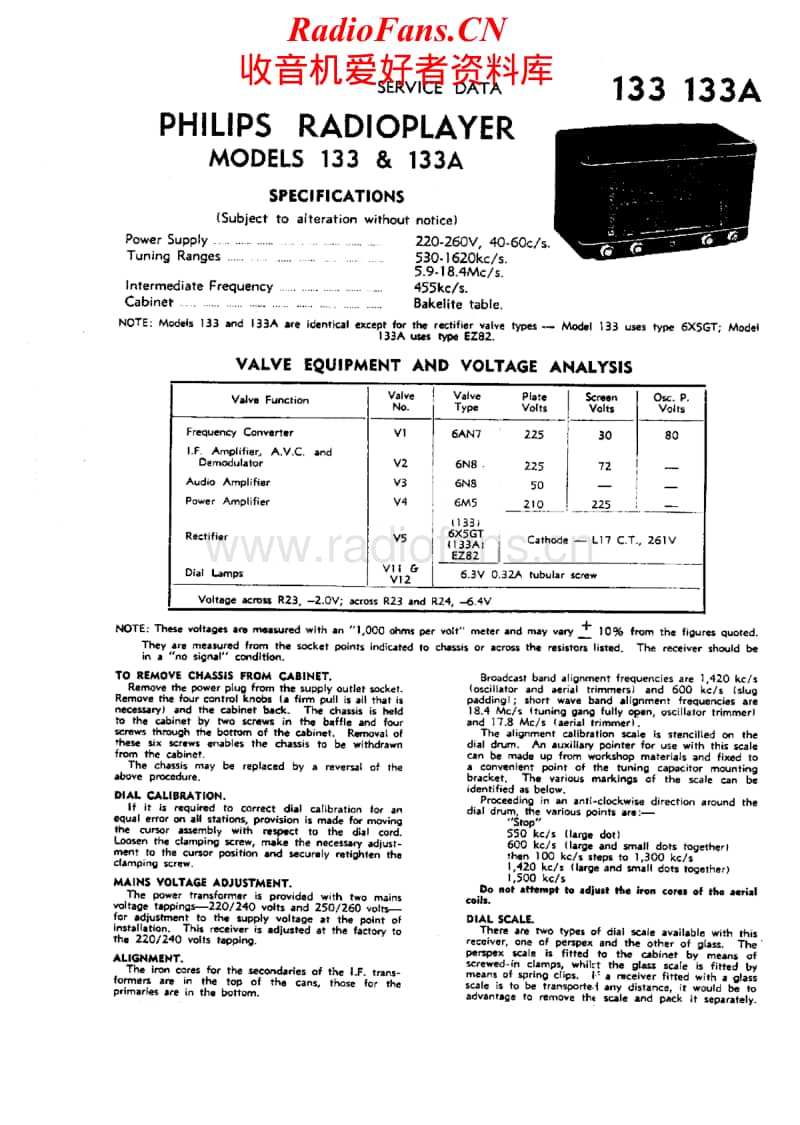 Philips-133-A-Service-Manual电路原理图.pdf_第1页