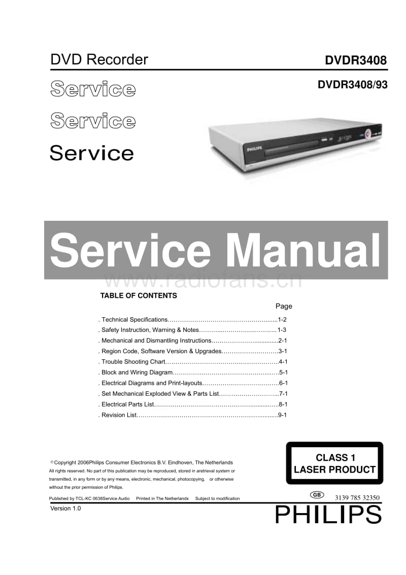 Philips-DVDR-3408-Service-Manual电路原理图.pdf_第1页
