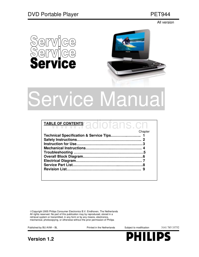 Philips-PET-944-Service-Manual电路原理图.pdf_第1页