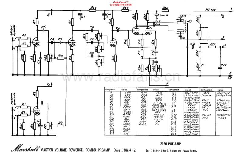 Marshall-2150-Pre-Amp-Schematic电路原理图.pdf_第1页