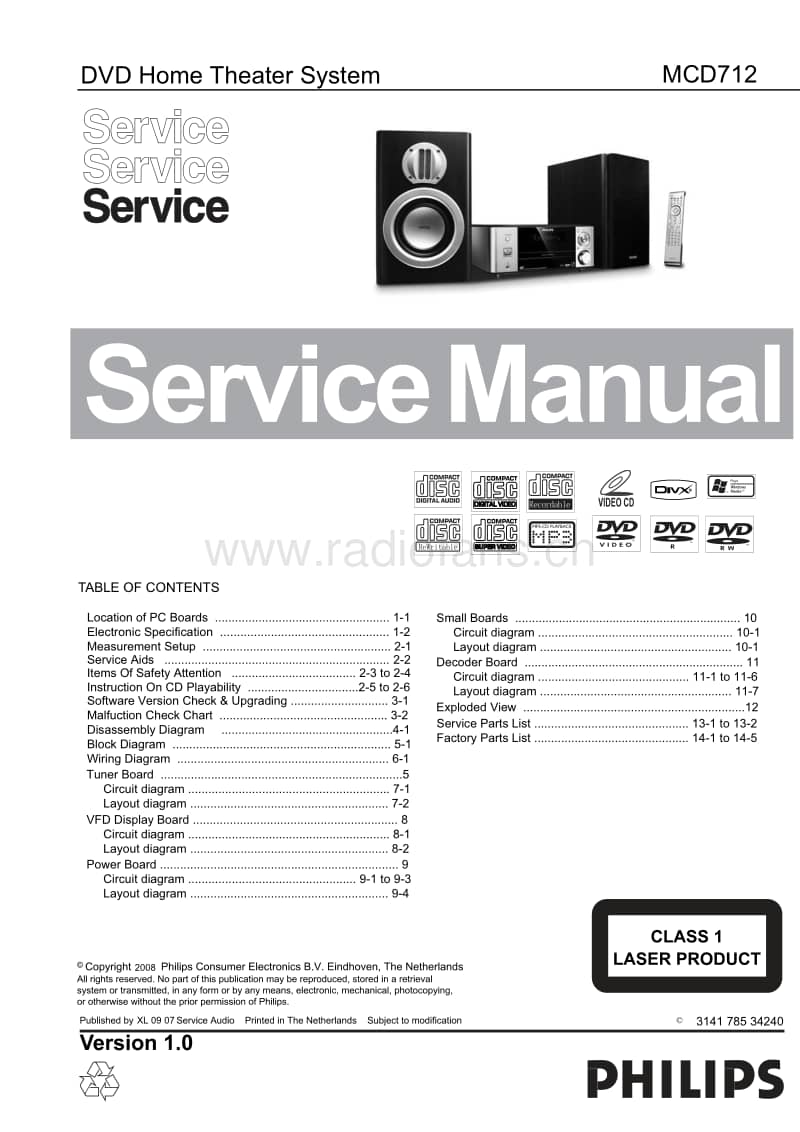 Philips-MCD-712-Service-Manual电路原理图.pdf_第1页
