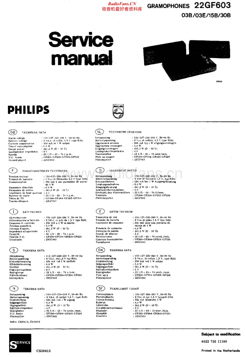 Philips-22-GF-603-Service-Manual电路原理图.pdf_第1页