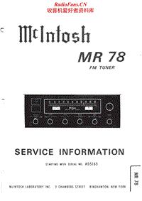 McIntosh-MR-78-Service-Manual电路原理图.pdf