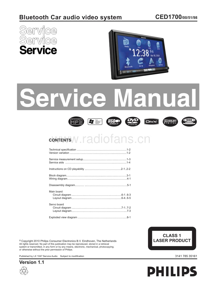 Philips-CED-1700-Service-Manual电路原理图.pdf_第1页