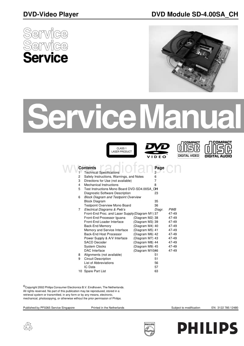 Philips-SD-4.00-SACH-Service-Manual电路原理图.pdf_第1页