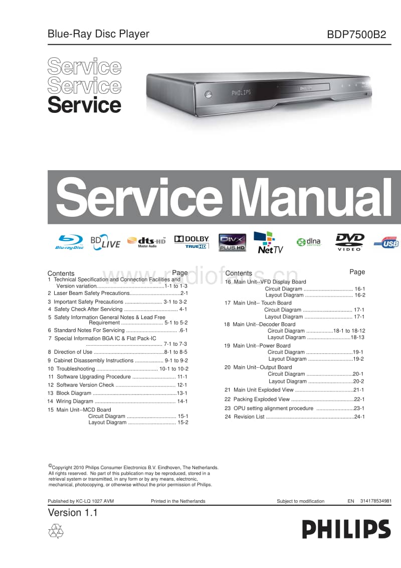 Philips-BDP-7500-B-2-Service-Manual电路原理图.pdf_第1页