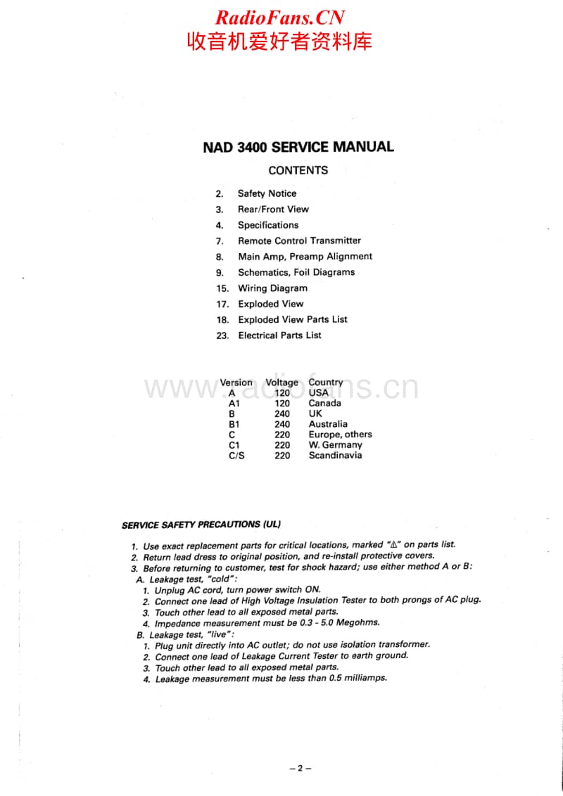 Nad-3400-Service-Manual电路原理图.pdf_第2页