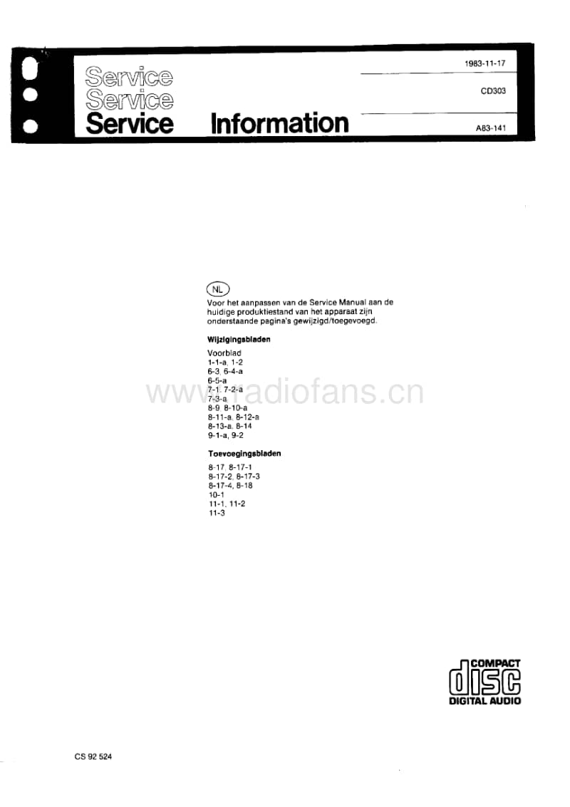 Philips-CD-303-Service-Manual电路原理图.pdf_第1页