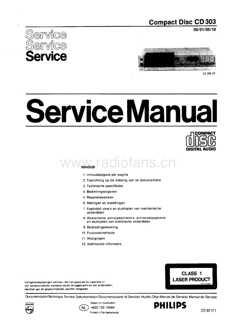 Philips-CD-303-Service-Manual电路原理图.pdf_第2页