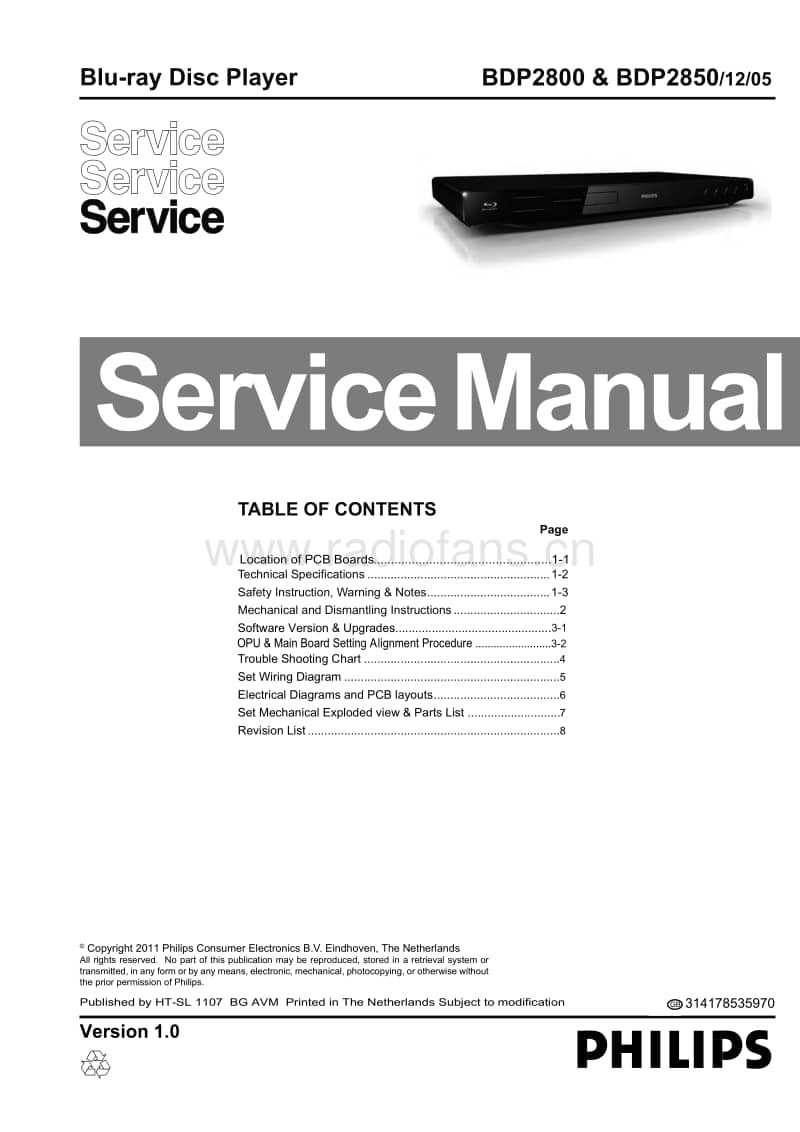 Philips-BDP-2800-Service-Manual电路原理图.pdf_第1页