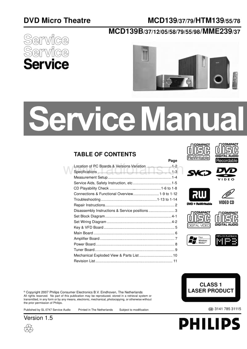 Philips-MCD-139-Service-Manual电路原理图.pdf_第1页