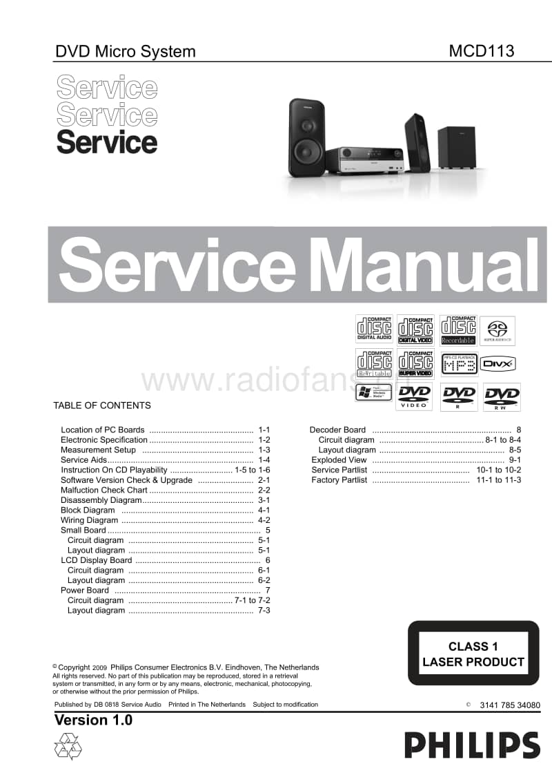 Philips-MCD-113-Service-Manual电路原理图.pdf_第1页