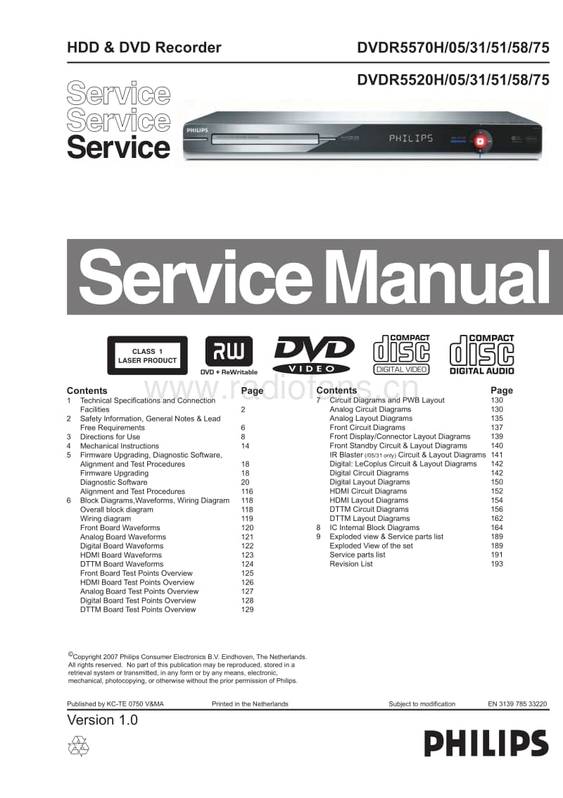 Philips-DVDR-5520-H-5570-H-Service-Manual(1)电路原理图.pdf_第1页