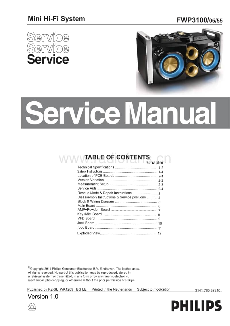 Philips-FWP-3100-Service-Manual电路原理图.pdf_第1页