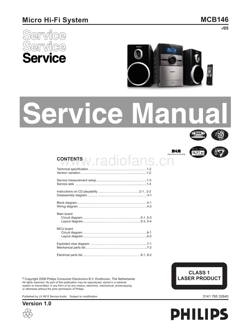 Philips-MCB-146-Service-Manual电路原理图.pdf_第1页