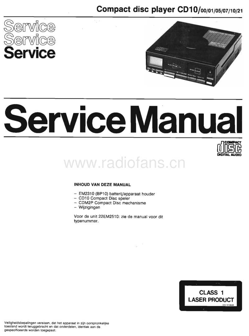 Philips-CD-10-Service-Manual电路原理图.pdf_第1页