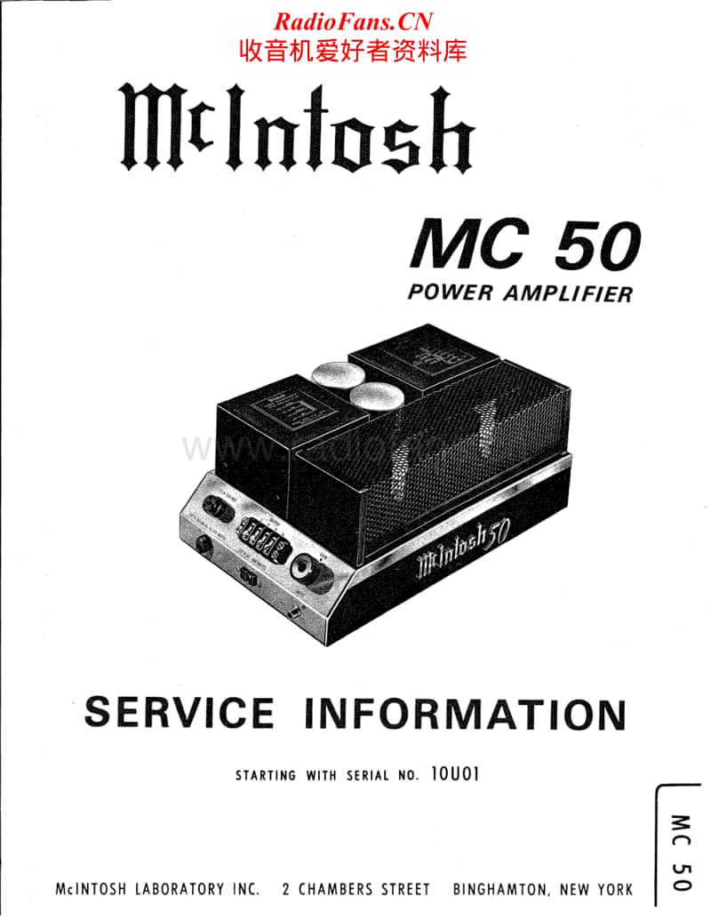 McIntosh-MC-50-Service-Manual电路原理图.pdf_第1页