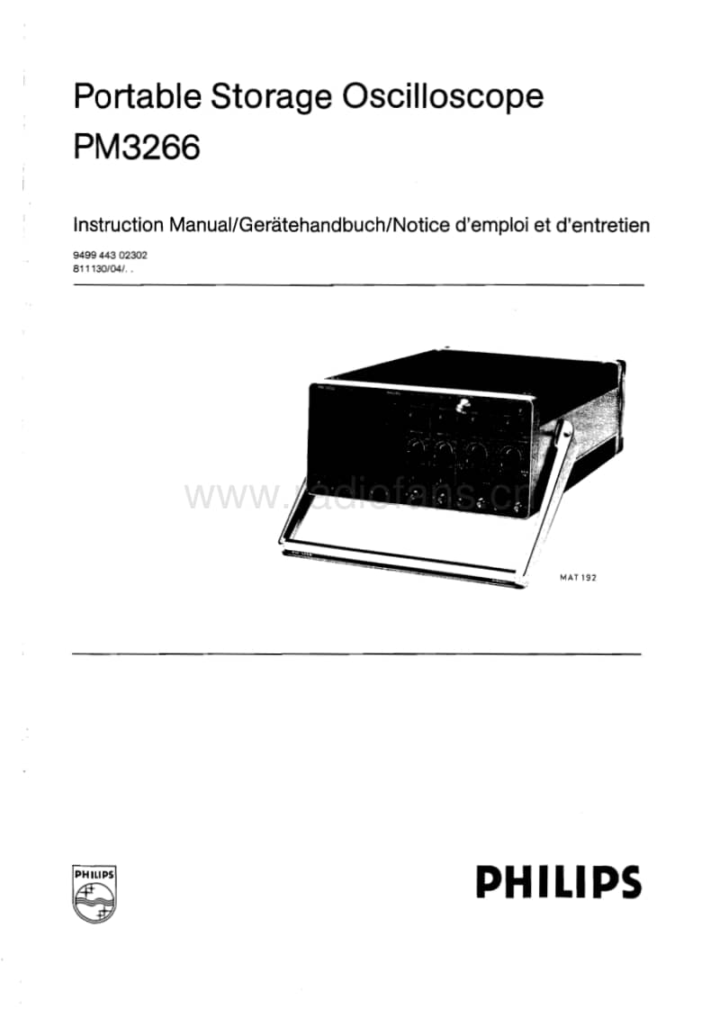 Philips-PM-3266-Service-Manual电路原理图.pdf_第1页