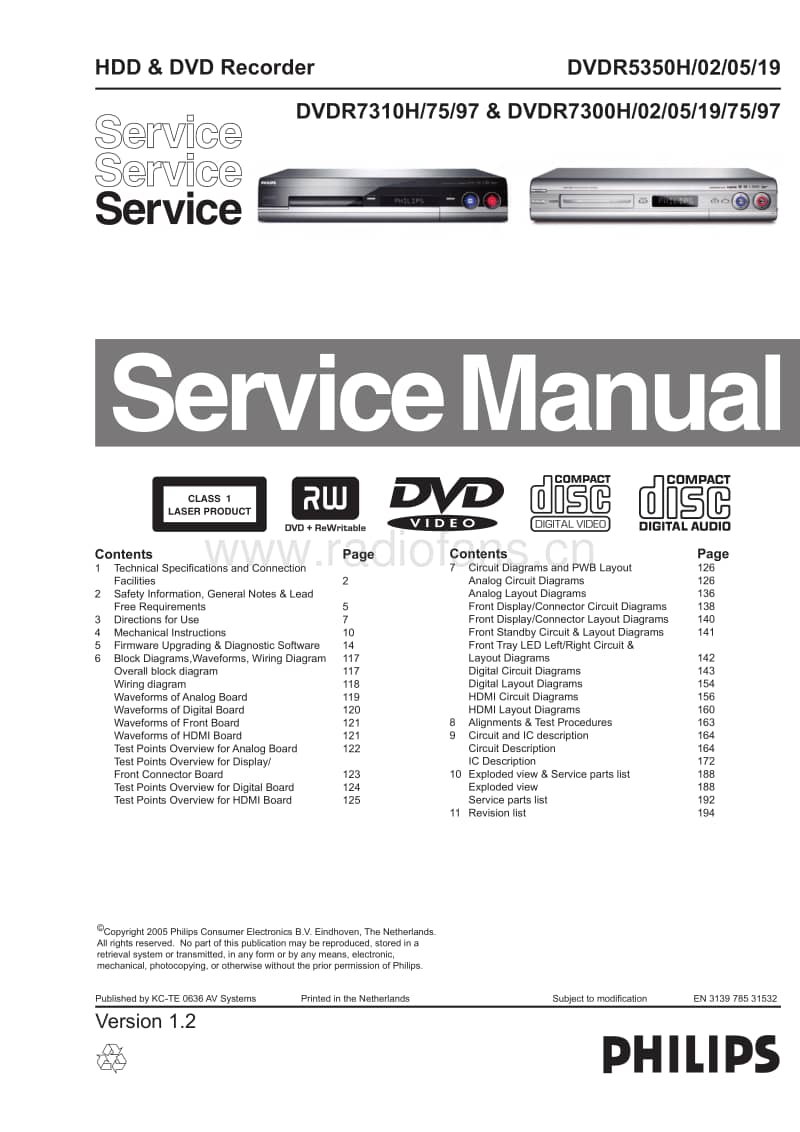 Philips-DVDR-7300-H-Service-Manual电路原理图.pdf_第1页
