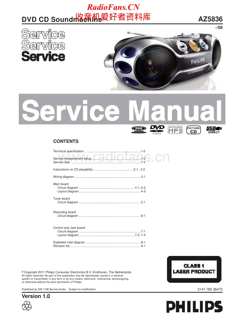 Philips-AZ-5836-Service-Manual电路原理图.pdf_第1页
