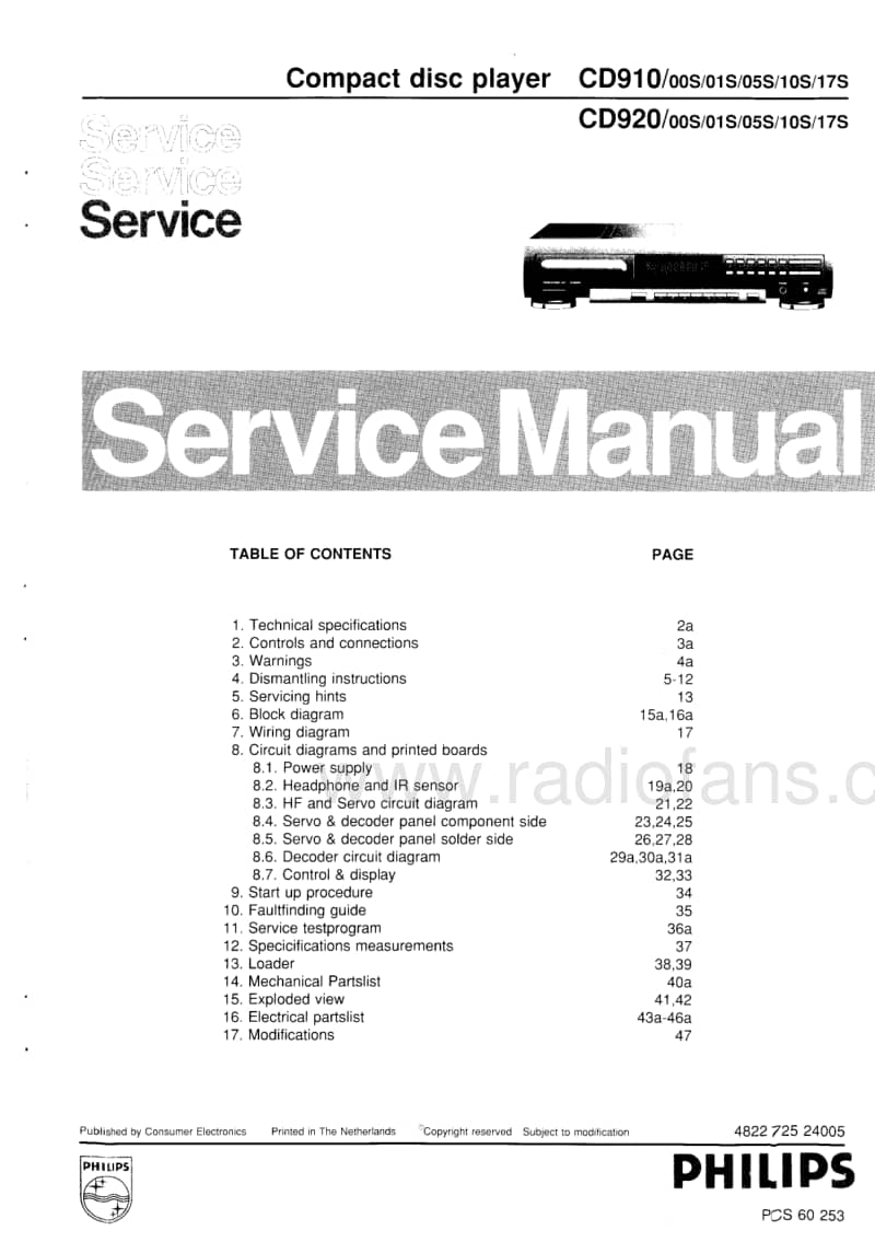 Philips-CD-910-Service-Manual电路原理图.pdf_第1页