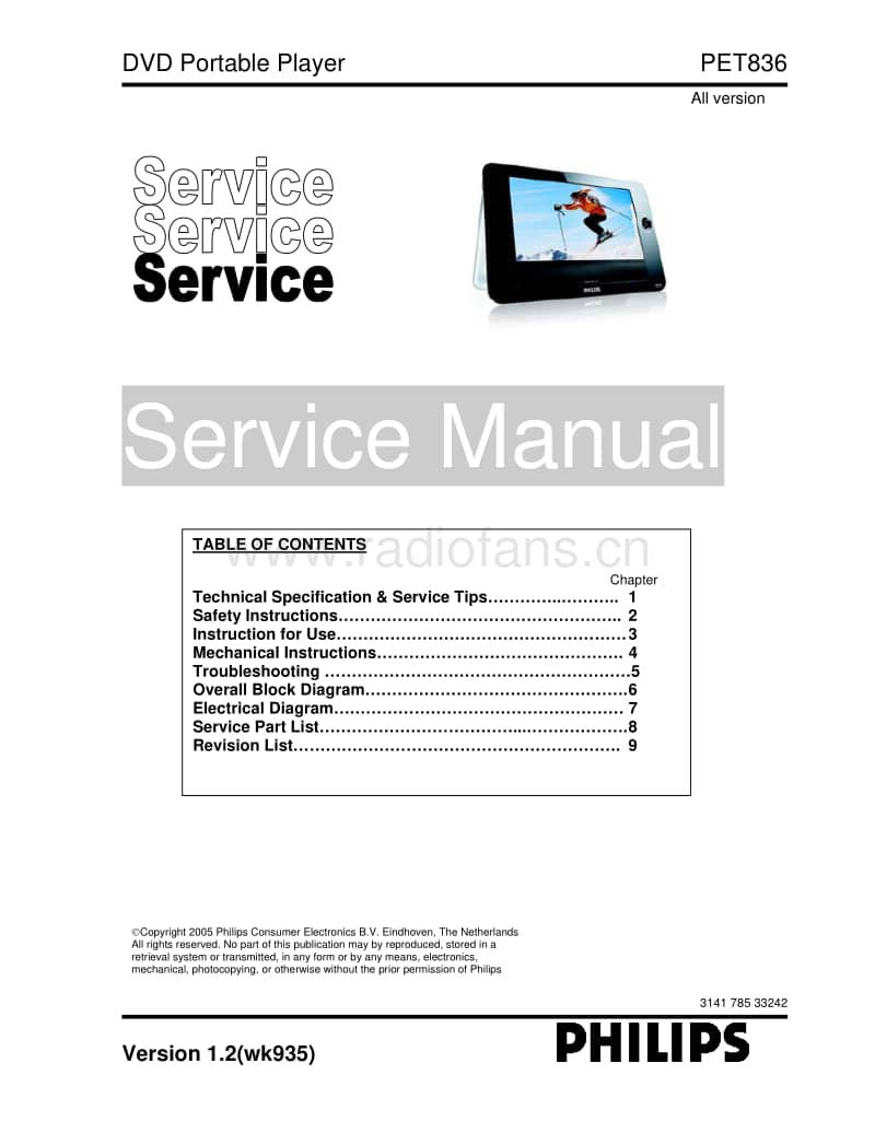 Philips-PET-836-Service-Manual电路原理图.pdf_第1页