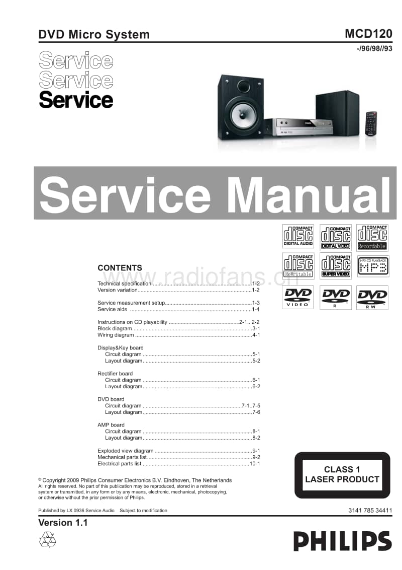 Philips-MCD-120-Service-Manual电路原理图.pdf_第1页