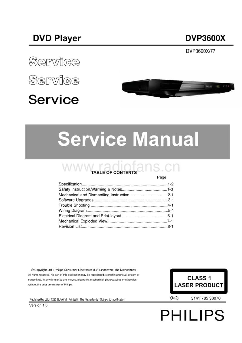 Philips-DVP-3600-X-Service-Manual电路原理图.pdf_第1页