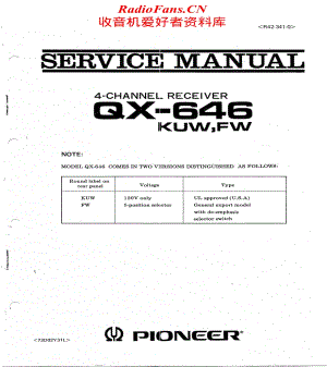 Pioneer-QX-646-Service-Manual电路原理图.pdf