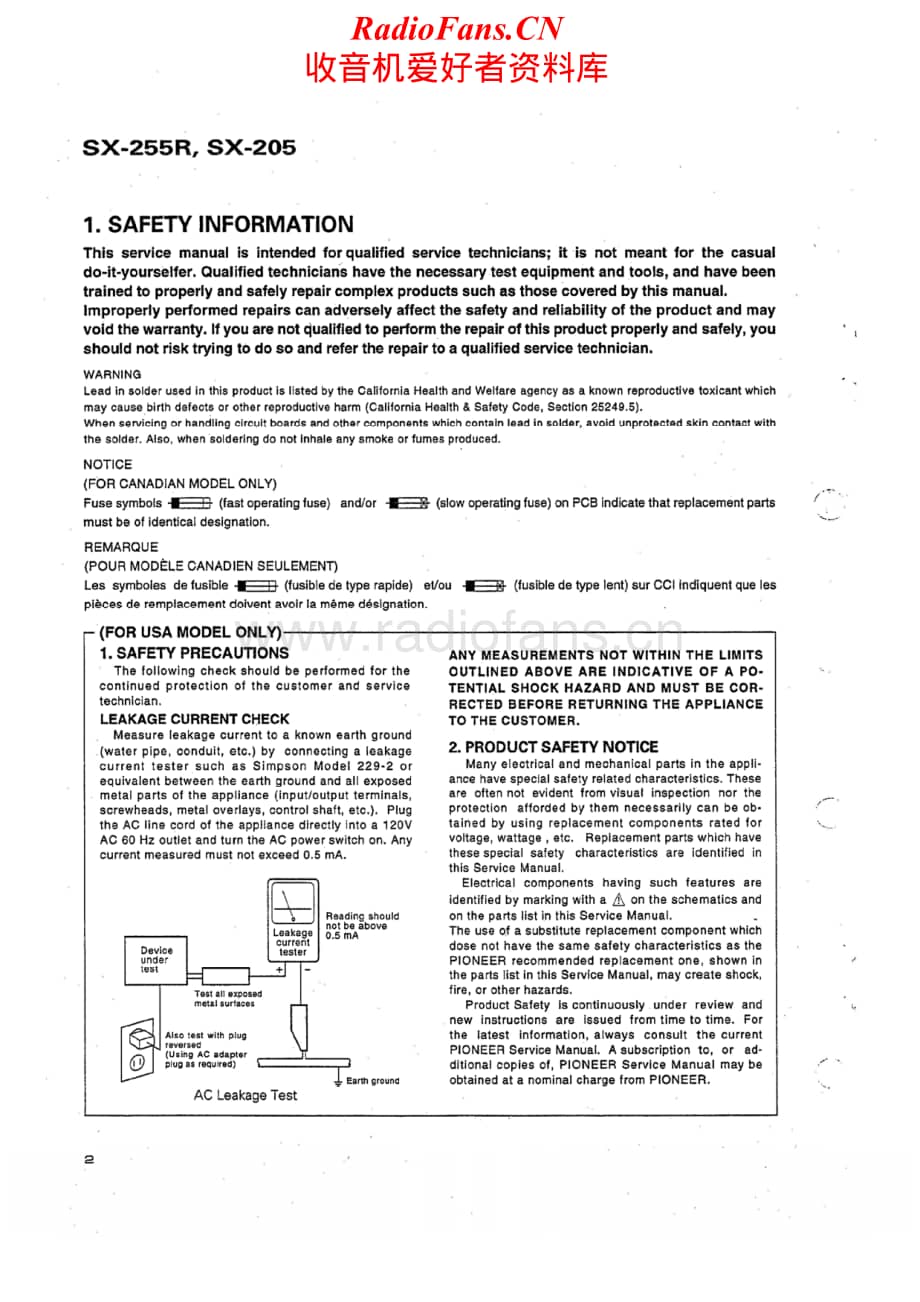 Pioneer-SX-255-R-Service-Manual电路原理图.pdf_第2页