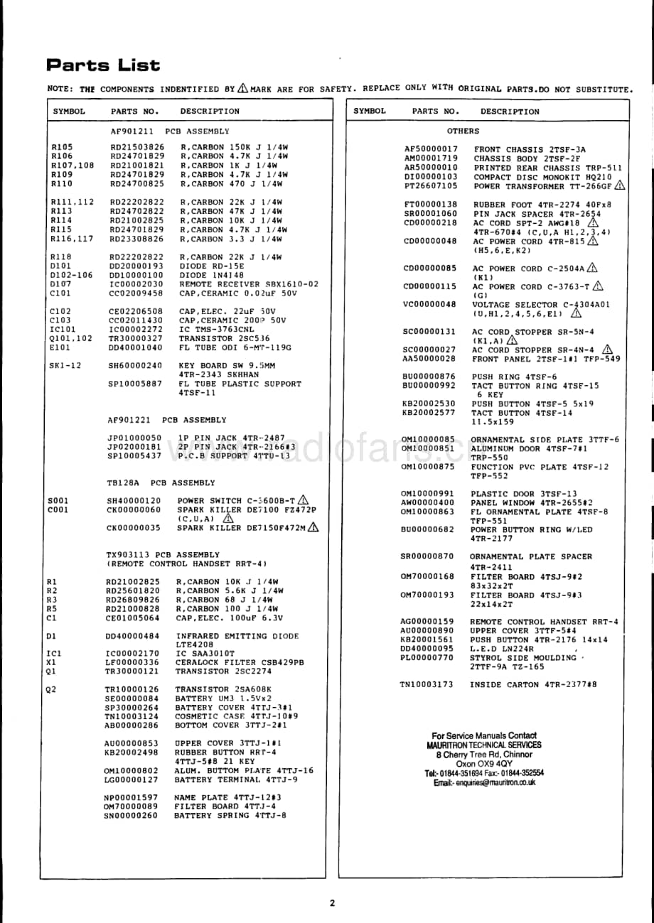 Rotel-RCD-855-Service-Manual电路原理图.pdf_第3页