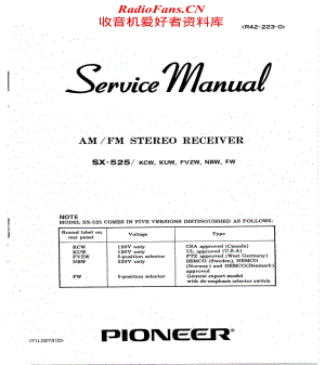 Pioneer-SX-525-Service-Manual电路原理图.pdf