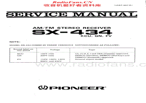 Pioneer-SX-434-Service-Manual电路原理图.pdf