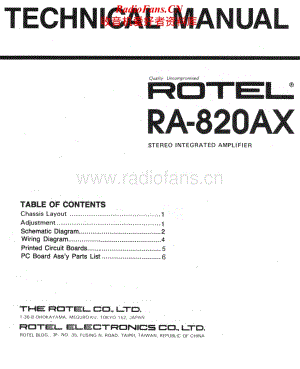 Rotel-RA-820AX-Service-Manual电路原理图.pdf