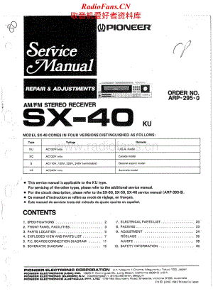 Pioneer-SX-40-Service-Manual电路原理图.pdf